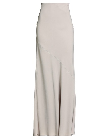 AMI ALEXANDRE MATTIUSSI Long skirt Light grey 73% Acetate, 27% Viscose