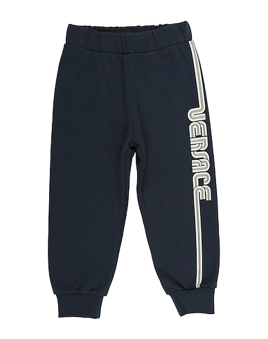 VERSACE YOUNG Casual pants Midnight blue 100% Cotton
