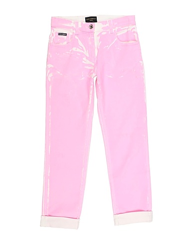 DOLCE&GABBANA Denim pants Pink 98% Cotton, 2% Elastane, Polyester, Zamak