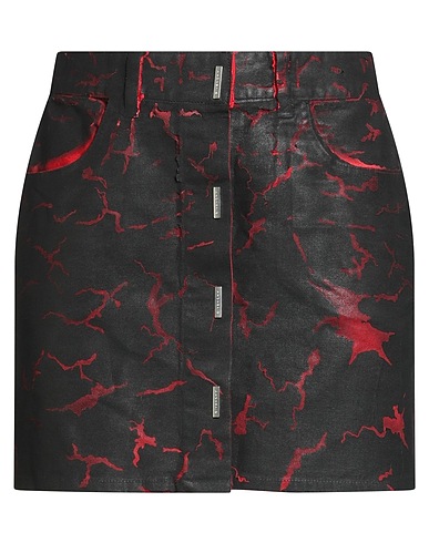 GIVENCHY Τζιν φούστα Μαύρο 98% Βαμβάκι, 2% Ελαστάνη