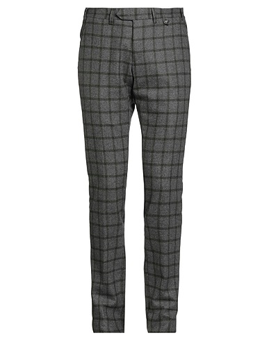 HARRODS Casual trouser Grey 78% Wool, 21% Polyester, 1% Elastane