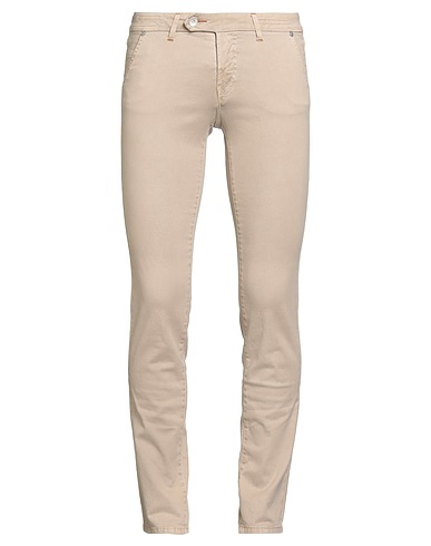 JACOB COHЁN Denim trousers Beige 97% Cotton, 3% Elastane