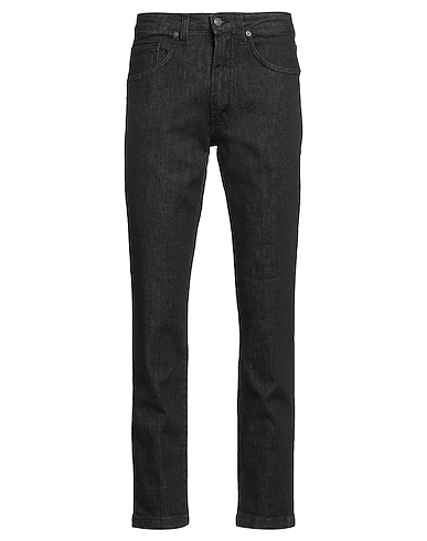 ALESSANDRO GILLES Denim trousers Black 98% Cotton, 2% Elastane