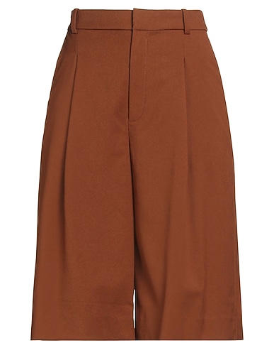 GESTUZ Shorts & Bermuda Brown 33% Viscose, 32% Polyester, 32% Recycled polyester, 3% Elastane