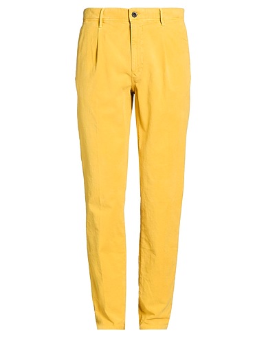 INCOTEX Casual trouser INCOTEX SLACKS BY SLOWEAR Yellow 97% Cotton, 3% Elastane