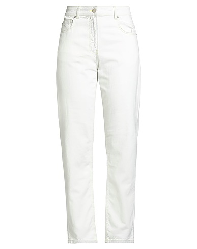 ALESSIA SANTI Denim trousers Off white 100% Cotton