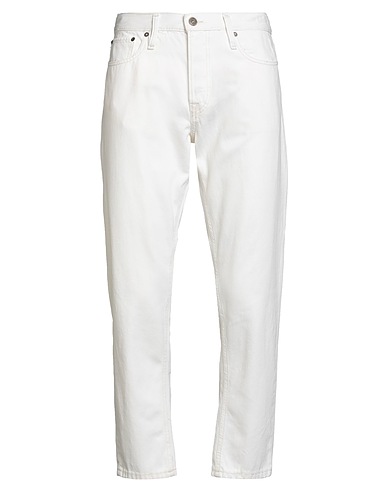 JACK & JONES Pantaloni jeans Bianco 95% Cotone organico, 5% Cotone riciclato