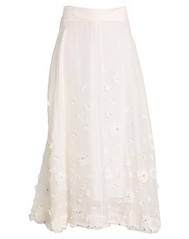 ZIMMERMANN Long skirt White 52% Linen, 48% Silk