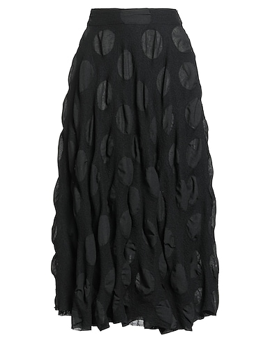 WHITE SAND Long skirt Black 100% Virgin Wool
