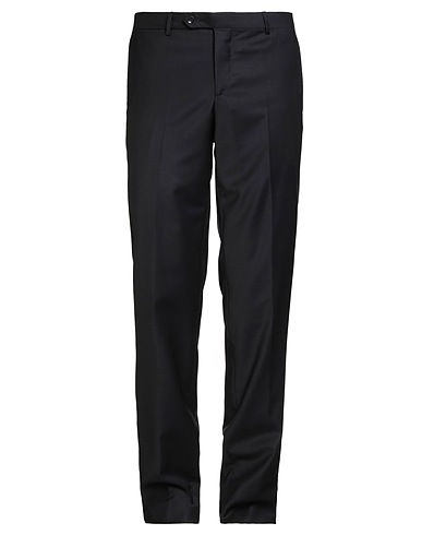 BRIAN DALES Casual pants Midnight blue 94% Wool, 4% Polyamide, 2% Elastane