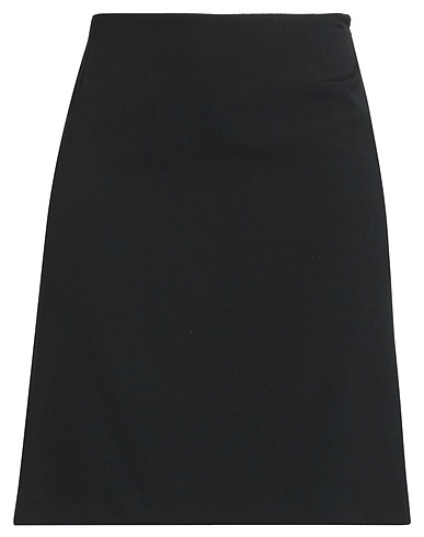 UNGARO Midi skirt Black 98% Wool, 2% Elastane