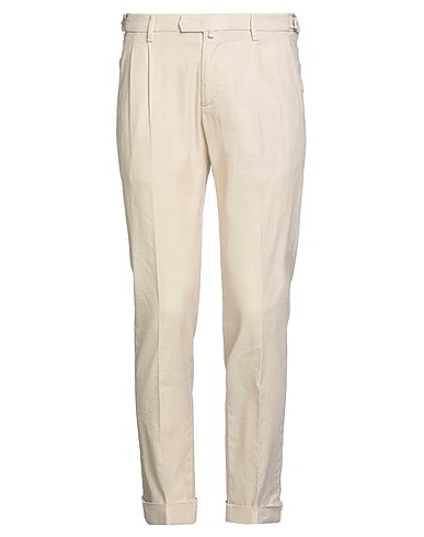 BRIGLIA 1949 Casual trouser Cream 66% Linen, 31% Cotton, 3% Elastane