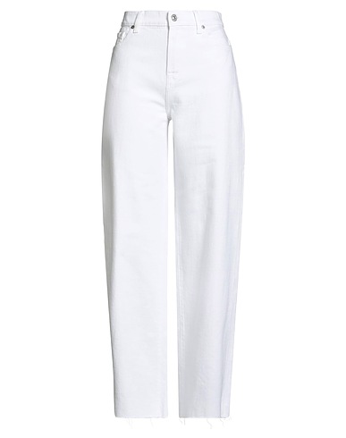 7 FOR ALL MANKIND Denim pants White 98% Cotton, 2% Elastane