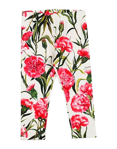 DOLCE&GABBANA Leggings White 90% Cotton, 10% Elastane