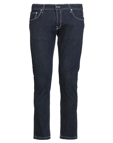 DANIELE ALESSANDRINI HOMME Pantaloni jeans Blu 99% Cotone, 1% Elastan