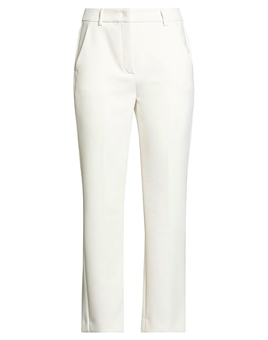 WEEKEND MAX MARA Casual trouser Off white 72% Polyester, 21% Viscose, 7% Elastane