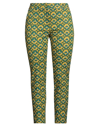 MAX MARA Casual pants Green 97% Cotton, 3% Elastane