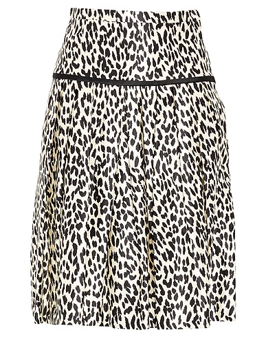 VALENTINO GARAVANI Falda midi Negro 61% Algodón, 39% Seda