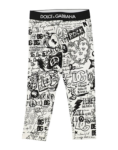 DOLCE&GABBANA Leggings 90% Cotton, 10% Elastane, Polyester, Polyamide