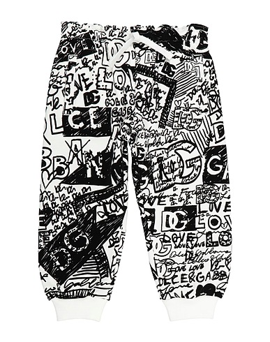 DOLCE&GABBANA Casual pants White 100% Cotton, Elastane, Polyamide
