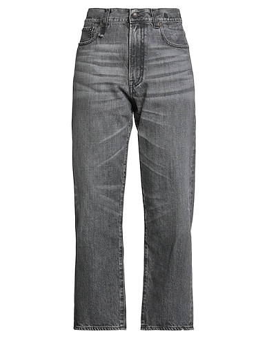 R13 Pantaloni jeans Nero 100% Cotone, Pelle