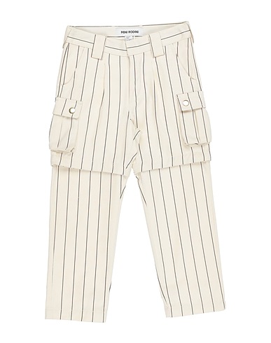 MINI RODINI Casual pants Ivory 100% Organic cotton