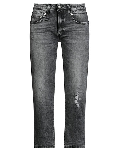 R13 Denim pants Black 92% Cotton, 8% Elastomultiester, Leather