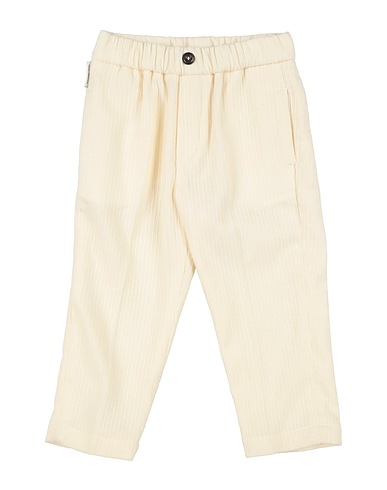 MICHAEL COAL Casual pants LITTLE Cream 95% Virgin Wool, 3% Cashmere, 2% Elastane