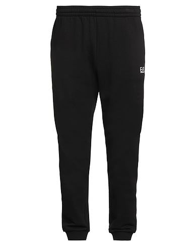 EA7 Athletic pant Black 85% Cotton, 15% Polyester