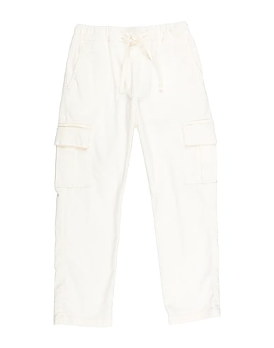 PAOLO PECORA Casual pants White 98% Cotton, 2% Elastane