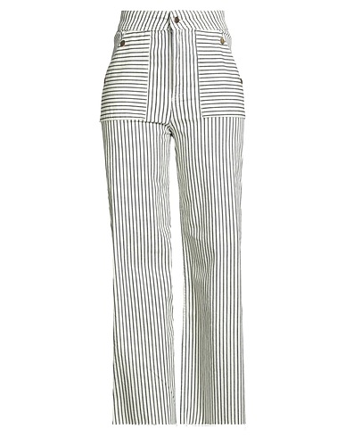 BSB Denim trousers White 98% Cotton, 2% Elastane