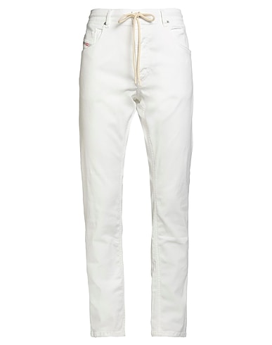 DIESEL Casual trouser White 90% Cotton, 8% Polyester, 2% Elastane