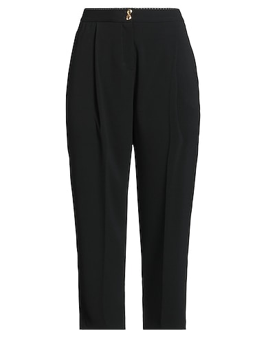 ELISABETTA FRANCHI Casual pants Black 98% Polyester, 2% Elastane