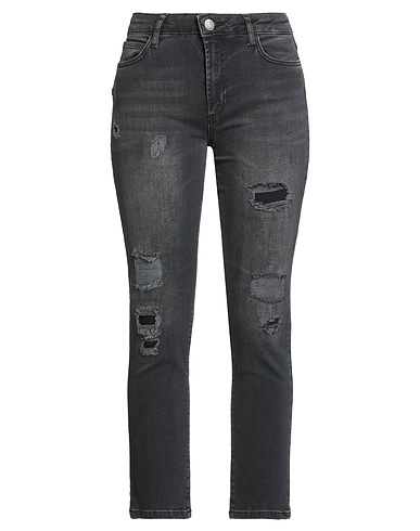 FRED MELLO Denim pants Black 98% Cotton, 2% Elastane