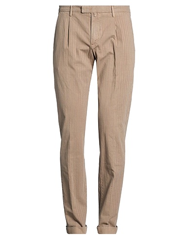 BRIGLIA 1949 Casual pants KHAKI 99% Cotton, 1% Elastane