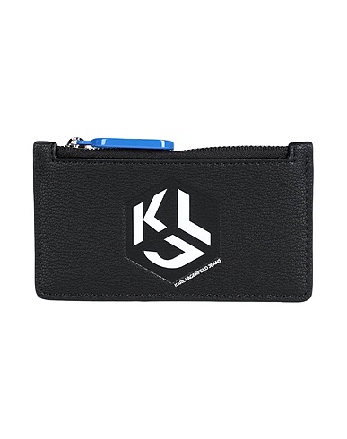 KARL LAGERFELD JEANS Wallet Black 58% Recycled polyurethane, 42% Polyurethane