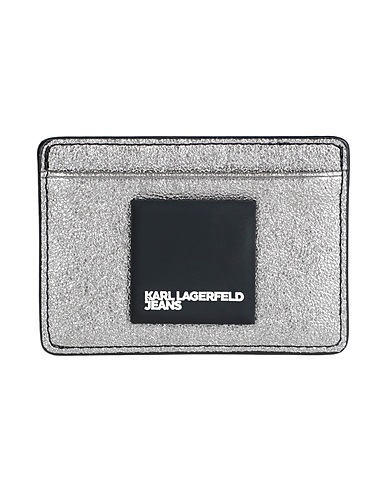 KARL LAGERFELD JEANS Small Leather Goods Silver 100% Polyurethane