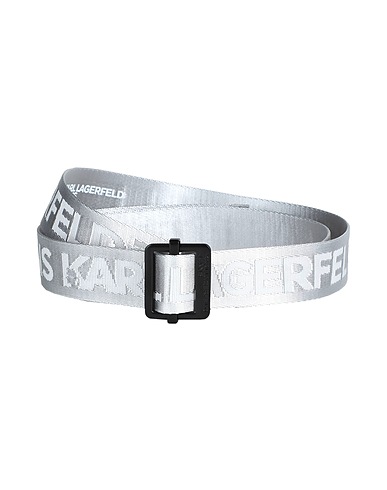 KARL LAGERFELD JEANS Regular belt WEBBING BELT
 Grey 98% Polyamide, 2% Polyurethane