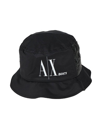 ARMANI EXCHANGE Hat Black 63% Cotton, 37% Polyamide, Polyurethane, Polyester