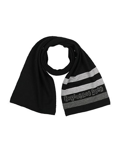 REPLAY & SONS Sciarpe e foulard Nero 50% Lana, 50% Acrilico