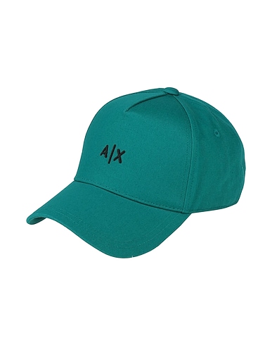 ARMANI EXCHANGE Hat Deep teal 100% Cotton, Polyester