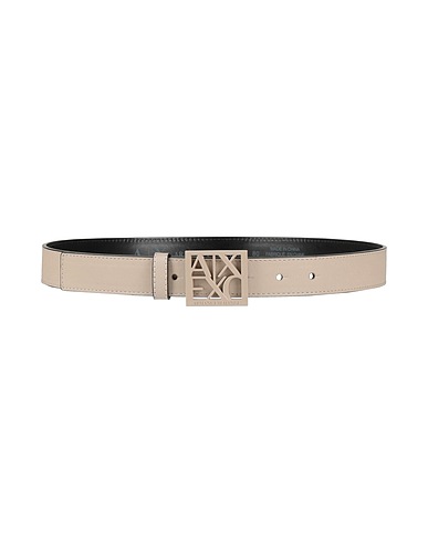 ARMANI EXCHANGE Regular belt Taupe 100% Polyester, Polyurethane