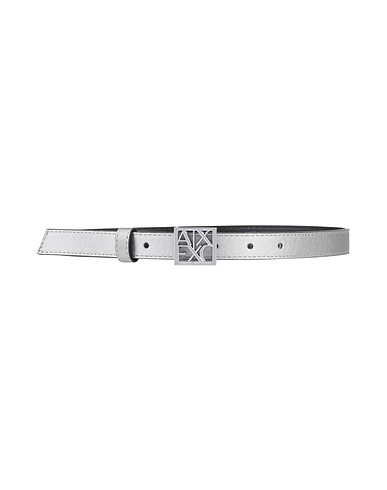 ARMANI EXCHANGE Cintura Sottile Argento 100% Poliestere, Poliuretano
