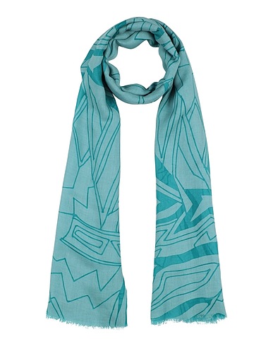 EMPORIO ARMANI Scarves and foulards Turquoise 60% Protein fibre, 40% Modal