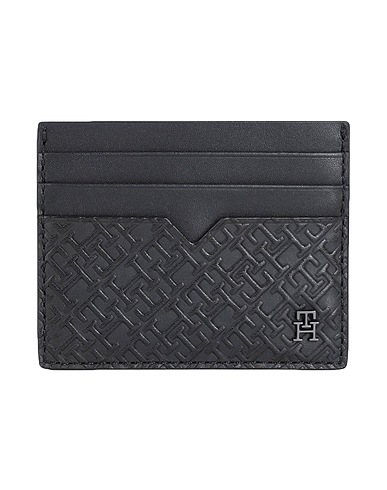 TOMMY HILFIGER Small Leather Goods Black 100% Cow leather