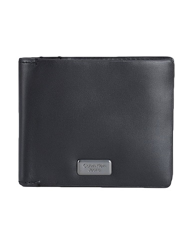 CALVIN KLEIN JEANS Wallet Black 100% Cow leather