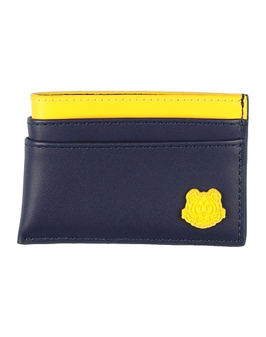 KENZO Small Leather Goods Midnight blue 100% Cow leather, Polyester, Cotton
