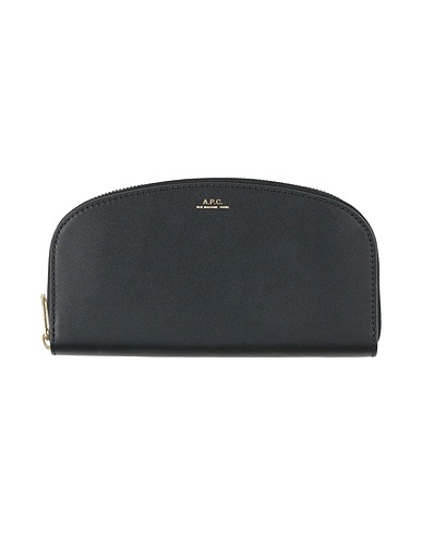 A.P.C. Portafoglio Nero 100% Pelle di vitello