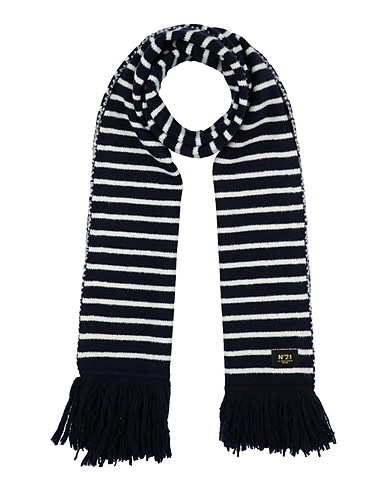 N°21 Scarves and foulards Navy blue 39% Polyamide, 31% Acrylic, 30% Wool
