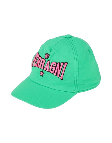 CHIARA FERRAGNI Hat Green 96% Cotton, 4% Elastane